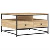 vidaXL Coffee Table Sonoma Oak Engineered Wood, Metal Frame 31.5 in