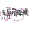 vidaXL Garden Dining Set Grey, Black