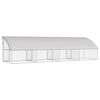 vidaXL Dog Kennel 4 pcs Silver 26.25 x 6.56 x 6.56 ft Steel