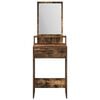 vidaXL Dressing Table with Drawer Smoked Oak 19.69 x 16.14 x 55.12 in