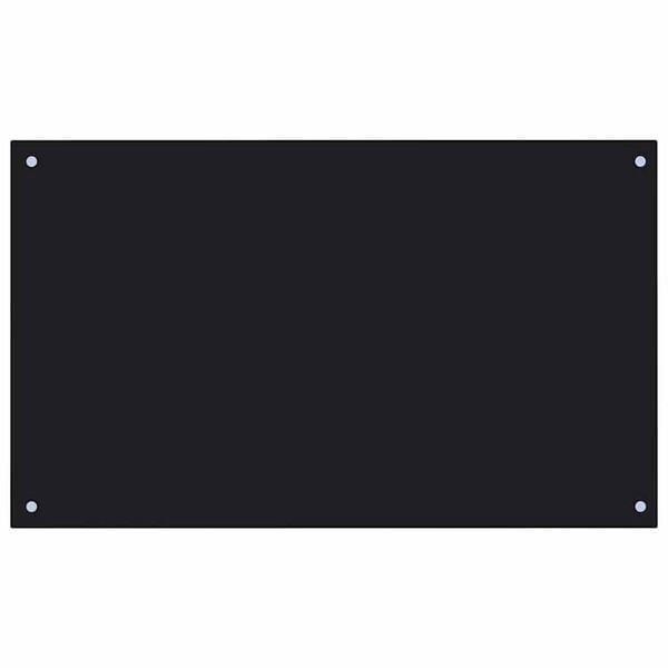 vidaXL Kitchen Backsplash 2 pcs Black 39.37 x 23.62 in Tempered Glass
