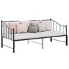 vidaXL Sofa Bed Frame Black Powder-coated metal Twin