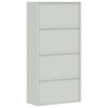 vidaXL File Cabinet Light Grey Powder-coated Steel Large File Cabinet