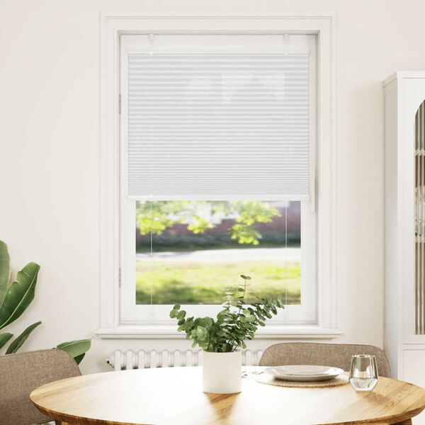 vidaXL Pleated Blind White 100% Polyester 27.6x39.4 in