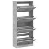 vidaXL Shoe Cabinet Concrete Gray Engineered Wood Tall Shoe Cabinet