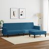 vidaXL Sofa Set Blue Velvet, wood, foam Medium