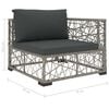 vidaXL Garden Lounge Set Grey PE Rattan 10 Piece Set Seats Plenty
