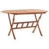 vidaXL Garden Table Brown Solid Acacia wood 53.1x33.5x29.5 in Foldable