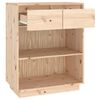 vidaXL Console Cabinet Natural wood Solid pine wood Medium