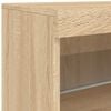 vidaXL Sideboard Sonoma oak Engineered wood, glass Compact Sideboard