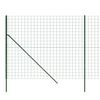 vidaXL Wire Mesh Fence Green 4.6x32.8' Galvanised Steel
