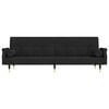 vidaXL Sofa Bed Black Velvet Standard