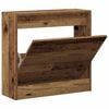 vidaXL Shoe Cabinet Old Wood 23.62 x 8.27 x 22.44 in Engineered Wood