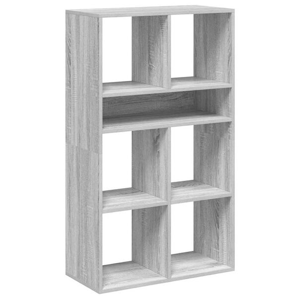 vidaXL Book Cabinet Grey Sonoma Engineered wood Standard Storage