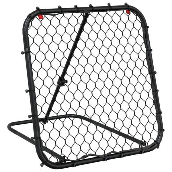 vidaXL Football Rebounder Adjustable Black 84x73x23.6 - 31.5 " Steel