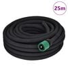 vidaXL Garden Hose Black Rubber 82 ft Expandable Garden Hose