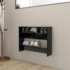 vidaXL Wall Shoe Cabinet Black Engineered wood Compact Wall mounting