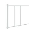 vidaXL Headboard White Steel Standard Durable Headboard Rectangular