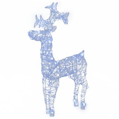 vidaXL Reindeer Christmas Decorations 2 pcs 23.6"x6.3"x39.4" Acrylic