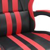 vidaXL Gaming Chair Black and Red Faux Leather