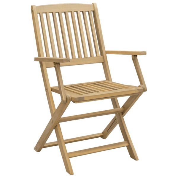 vidaXL Garden Chair Set of 6 Light Brown Solid acacia wood Standard