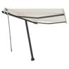 vidaXL Freestanding Manual Retractable Awning 118.1"x98.4" Cream