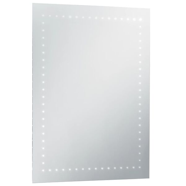 vidaXL Bathroom Mirror Silver Glass and Aluminum 23.6 x 31.5 in