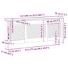 vidaXL MDF Radiator Cover White 80.7"