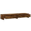vidaXL Monitor Stand with Drawers Smoked Oak 39.4x10.6x5.9" Engineered Wood