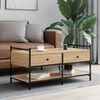 vidaXL Coffee Table Sonoma oak Engineered wood, metal Medium