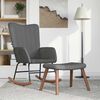 vidaXL Rocking Chair With Stool Dark Grey