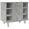 vidaXL Bathroom Furniture Set Concrete Gray Engineered Wood, Glass Medium