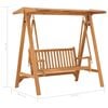 vidaXL Swing Bench with Taupe Cushion 66.9" Solid Teak Wood