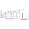 vidaXL Gazebo with Roof White 58.5'x13.4'x10.6' Polyethylene