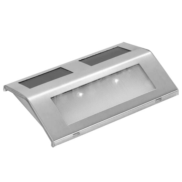 vidaXL Garden Light Silver Stainless Steel, PP Compact Solar