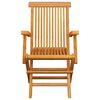vidaXL Garden Chair Set of 6 Beige Teak Wood Standard Foldable