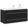 vidaXL Bathroom Sink Cabinet Black Oak 100x38,5x48 cm Engineered Wood