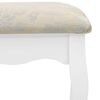 vidaXL Dressing Table Set with Stool White 31.5x27.2x55.5" Paulownia Wood