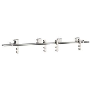 vidaXL Sliding Door Hardware Kit 72.0 " Stainless Steel Silver