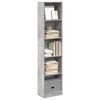 vidaXL Bookcase Concrete Grey Engineered Wood Tall Bookcase