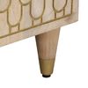 vidaXL Bedside Cabinet Bleached natural Solid mango wood, engineered wood