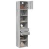 vidaXL Slim Storage Cabinet Grey sonoma Engineered Wood Tall