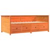 vidaXL Day Bed Wax Brown Solid Pine Wood Twin Day Bed Rectangular