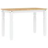 vidaXL Dining Table White Solid pine wood 44.1 x 23.6 x 29.5 in Durable