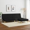 vidaXL Sofa Bed Black Fabric (100% polyester), wood, plastic 2-seater