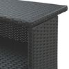 vidaXL 5 Piece Patio Bar Set with Cushions Black Poly Rattan