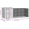 vidaXL Bird Cage Anthracite 244.49 x 81.89 x 97.24 in Galvanised Steel