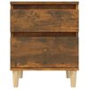 vidaXL Bedside Cabinet Set of 2 Smoked oak
