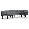 vidaXL Garden Lounge Set Black and Dark Gray