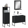 vidaXL Bathroom Cabinet Set Black